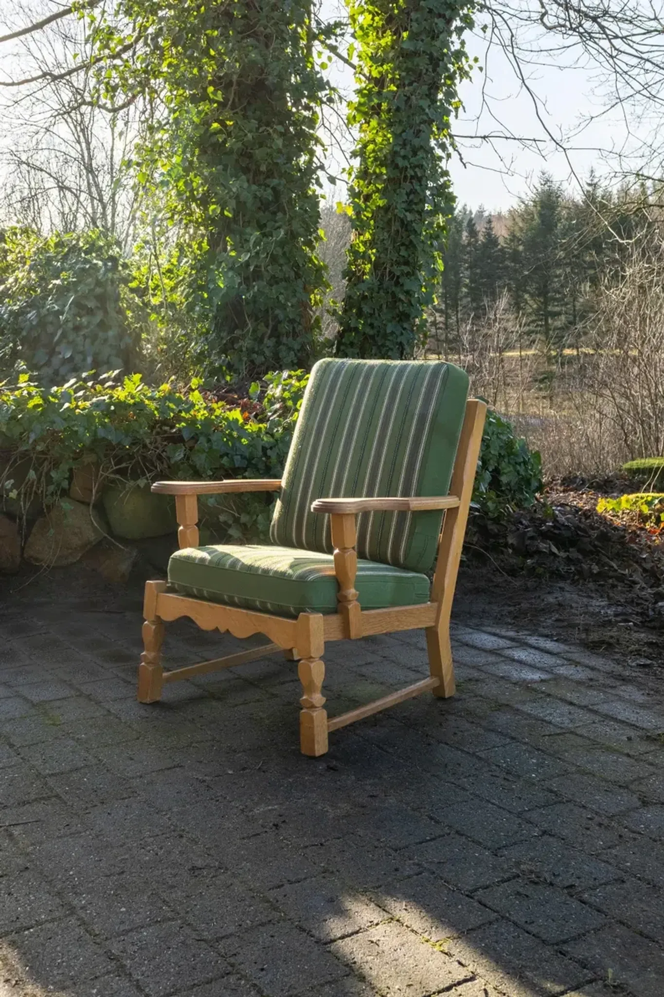 Lounge Chairs in Oak, Henry Kjærnulf Style, 1970s Danish Design