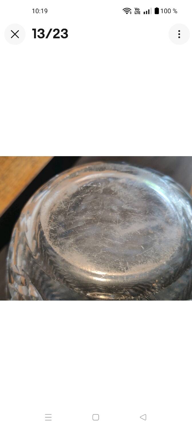 Large 1980s Lamp with Crystal Base/Vase/Handcrafted Lampshade - Unique Piece