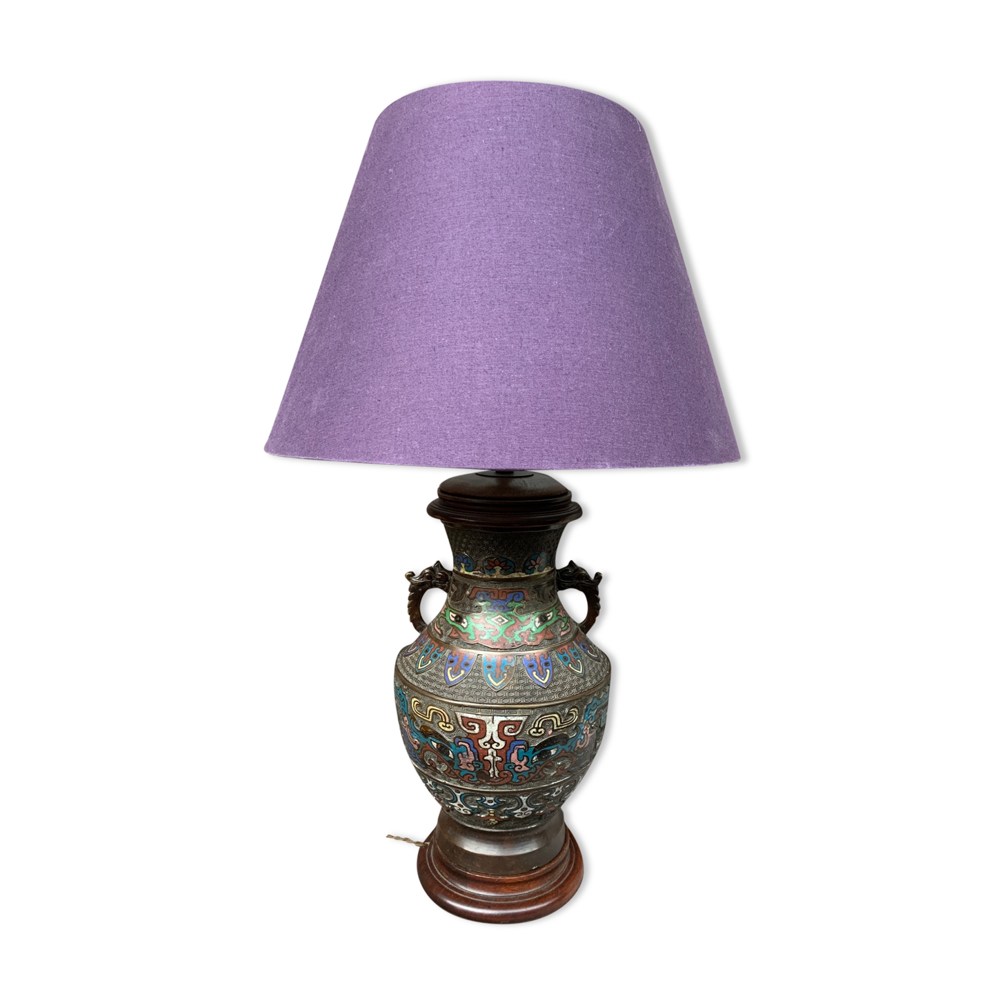Lampe cloisonnée