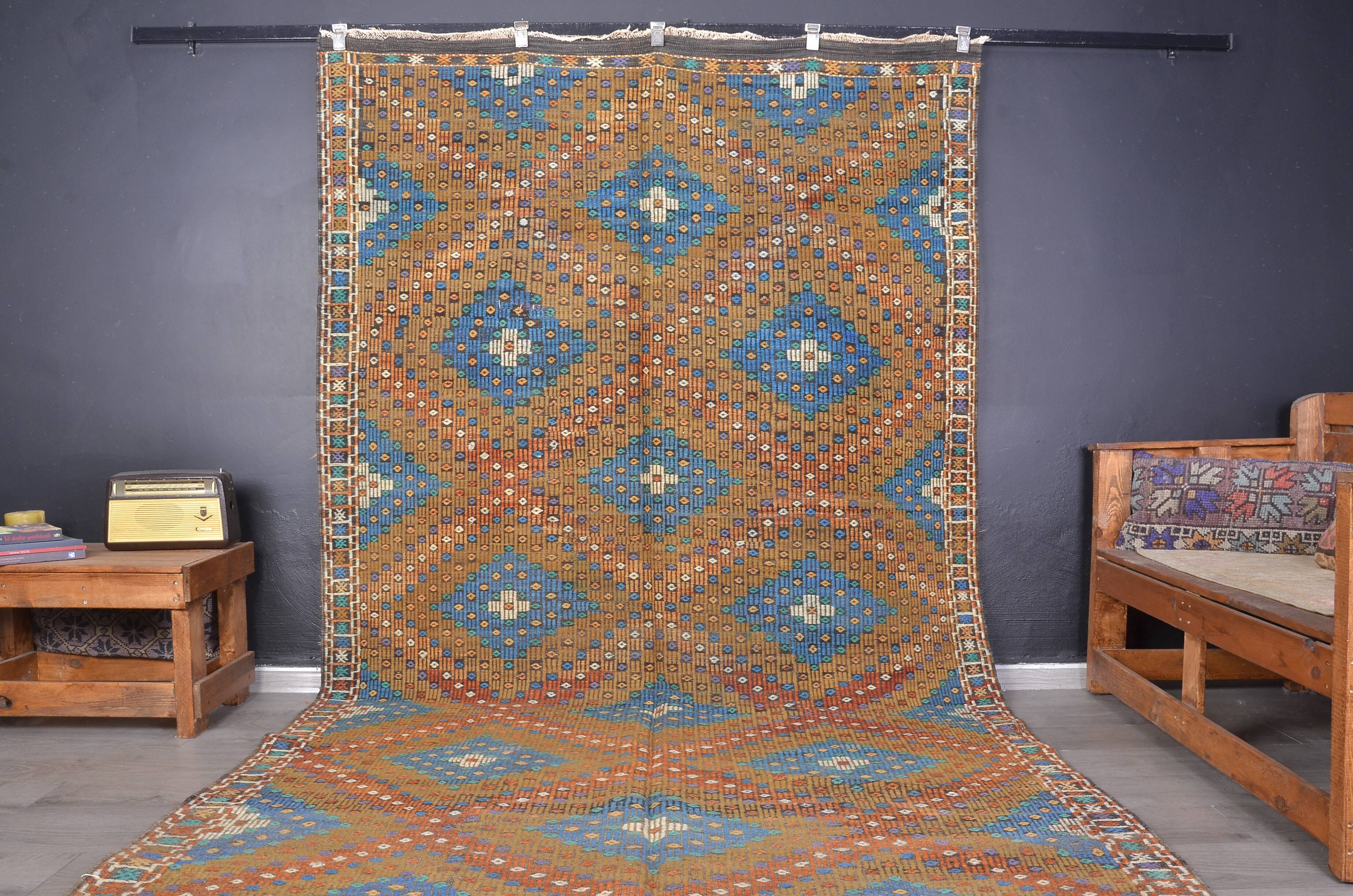 Oushak Anatolian Vintage Kilim Rug sku 1879