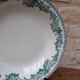 Old hollow round serving dish plate Guadeloupe Saint Amand model
