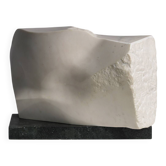 "Noise" abstract carved marble sculpture, Netherlands, 1990s