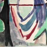 Bram VAN VELDE, In Two, 1977. Original lithograph signed with a brush