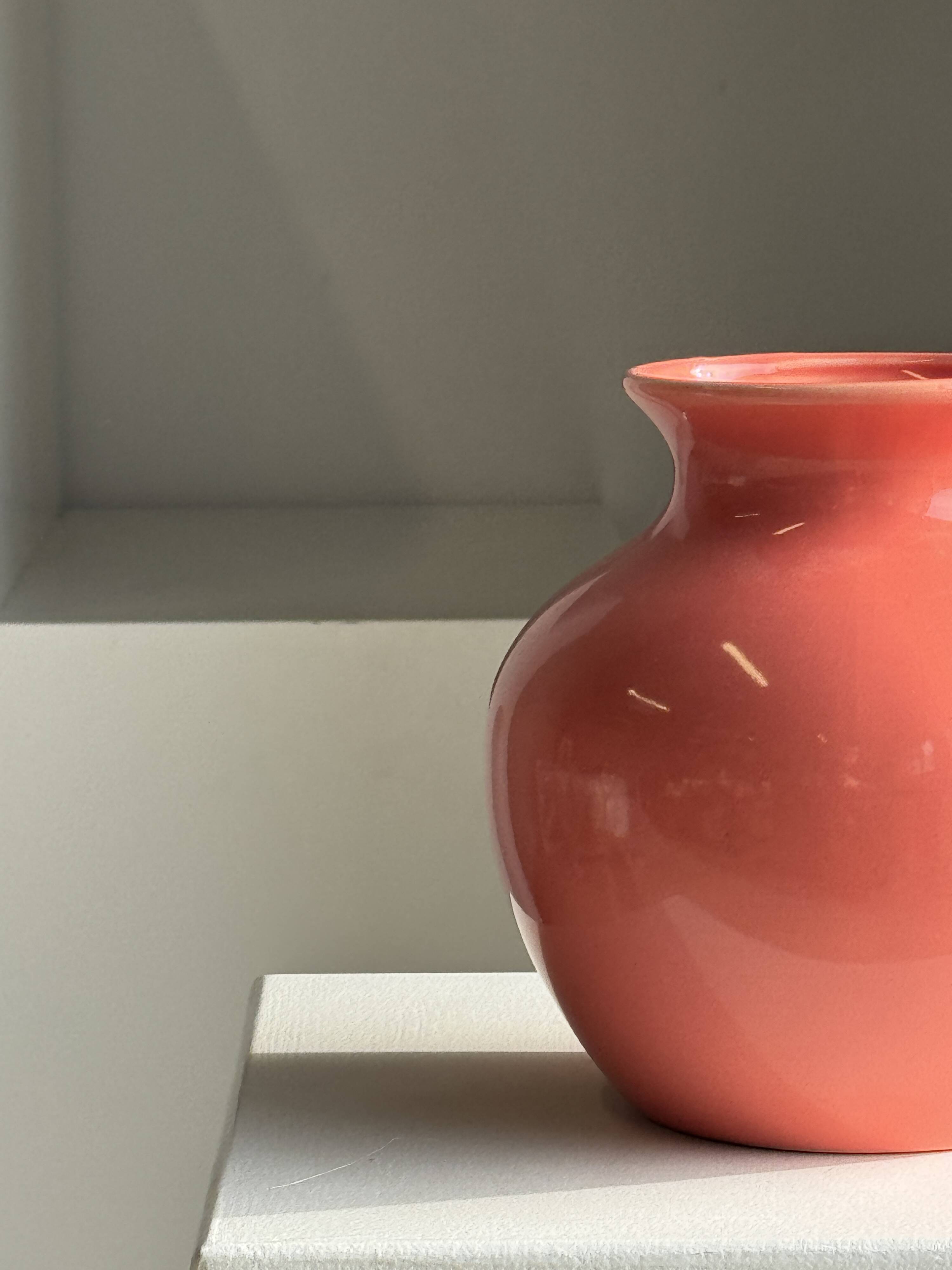 Coral ball vase, 1990s, H19; D17