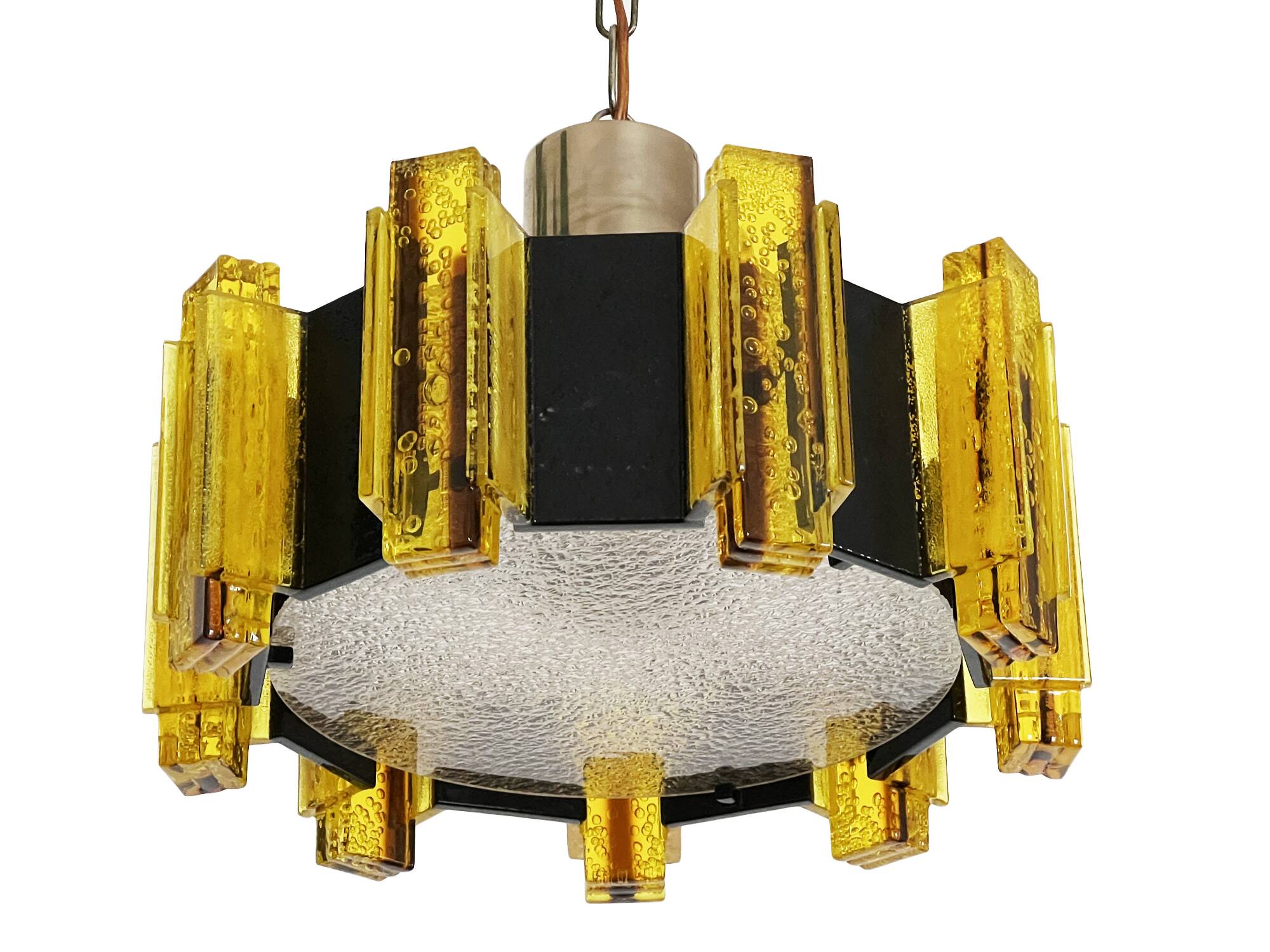 Acrylic pendant light/chandelier by Claus Bolby for CEBO Industri. Denmark 1960s