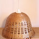 Flower-shaped braided wicker hanging