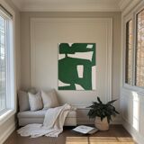 Abstract minimalist Organic green by Bodasca