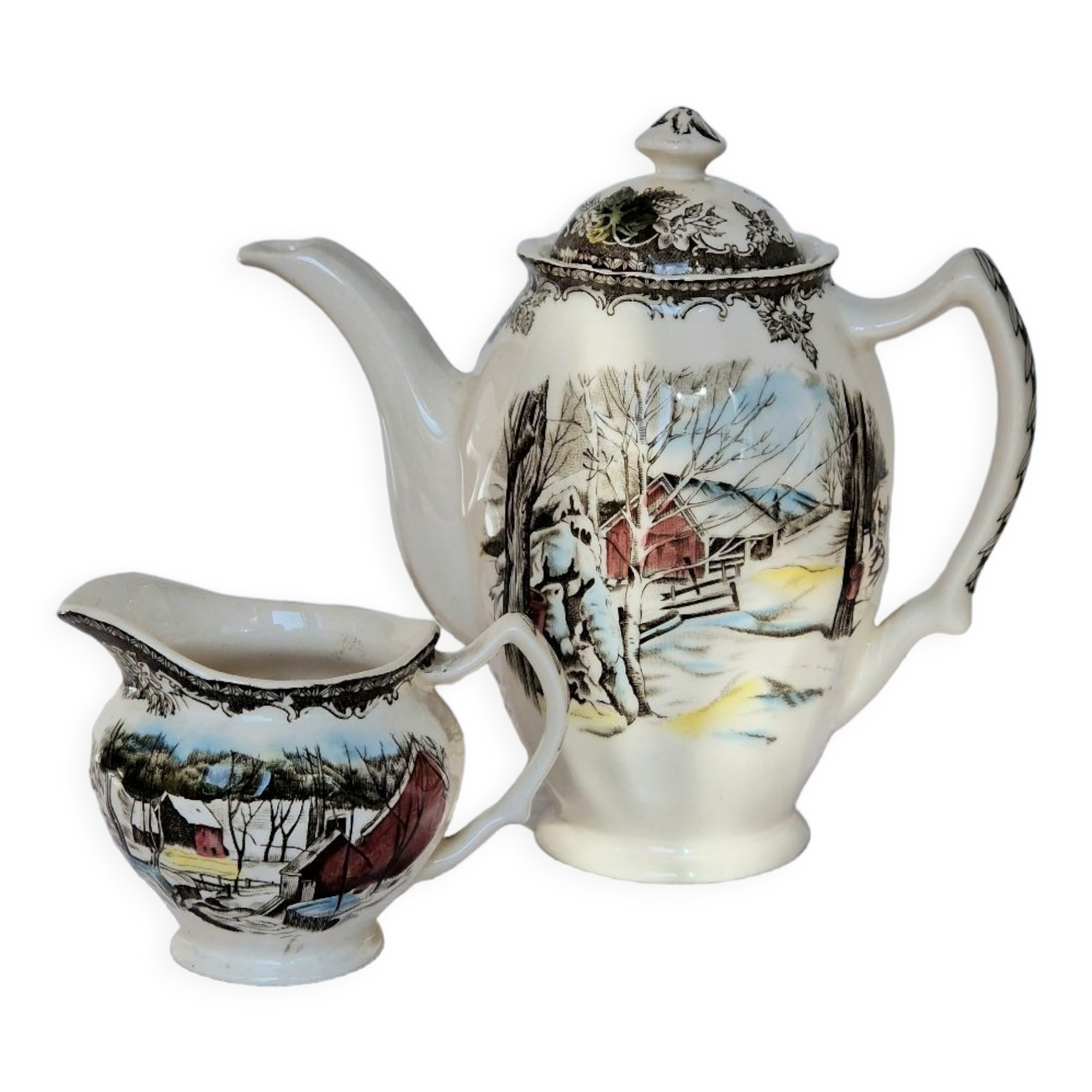 Coffee maker and milk jug