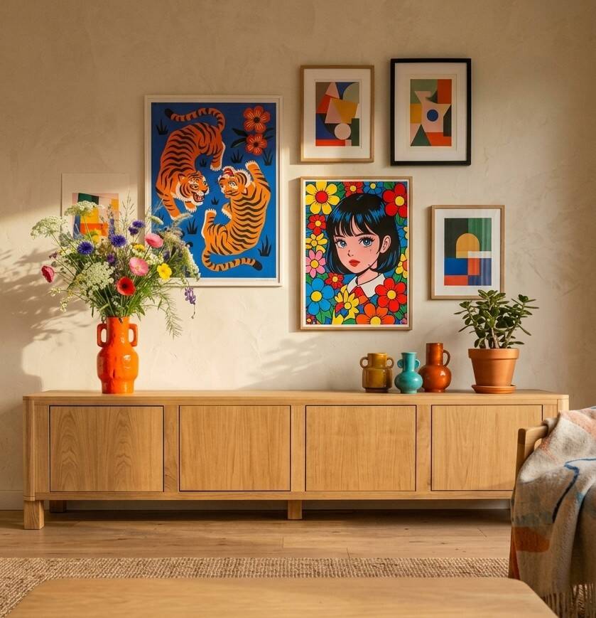 Enfilade Buffet bas en chêne