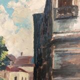 Vintage stream panel oil