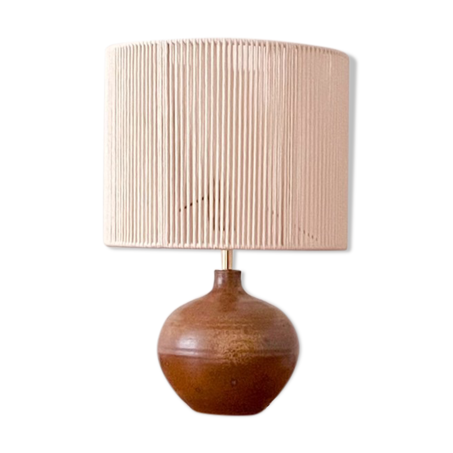 Sandstone lamp and cotton rope