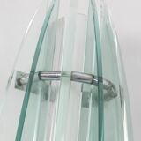 Vintage 70s metal and glass wall lamp design Veca