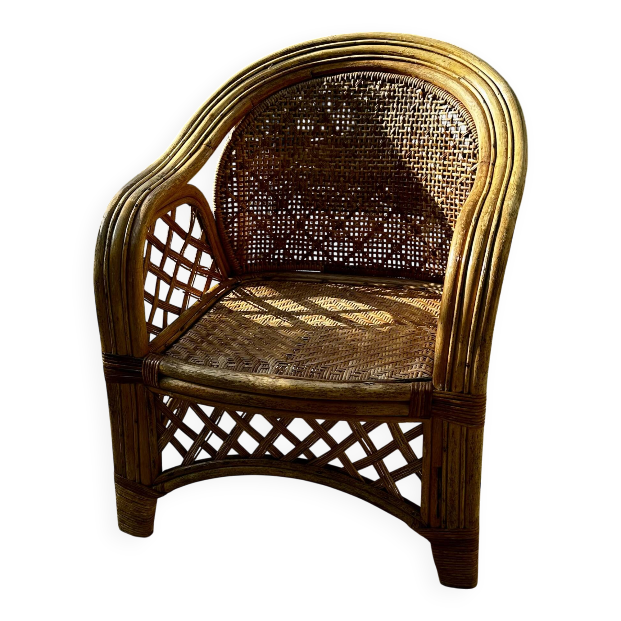Fauteuil en osier