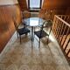 Vintage brass and black wood dining set, 1970s, set of 5