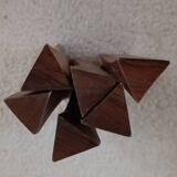 6 wooden knife holders