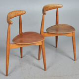 Pair of chairs model 'FH4103', by Hans Wegner Fritz Hansen, Denmark 1960