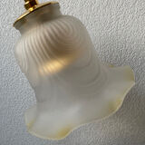 Pair of vintage 80s flower lamps