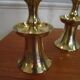Paire de bougeoirs laiton massif vintage