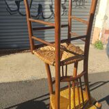 Series of 4 decked bistro chairs