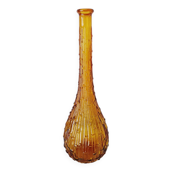Bouteille, carafe Empoli en verre ambré
