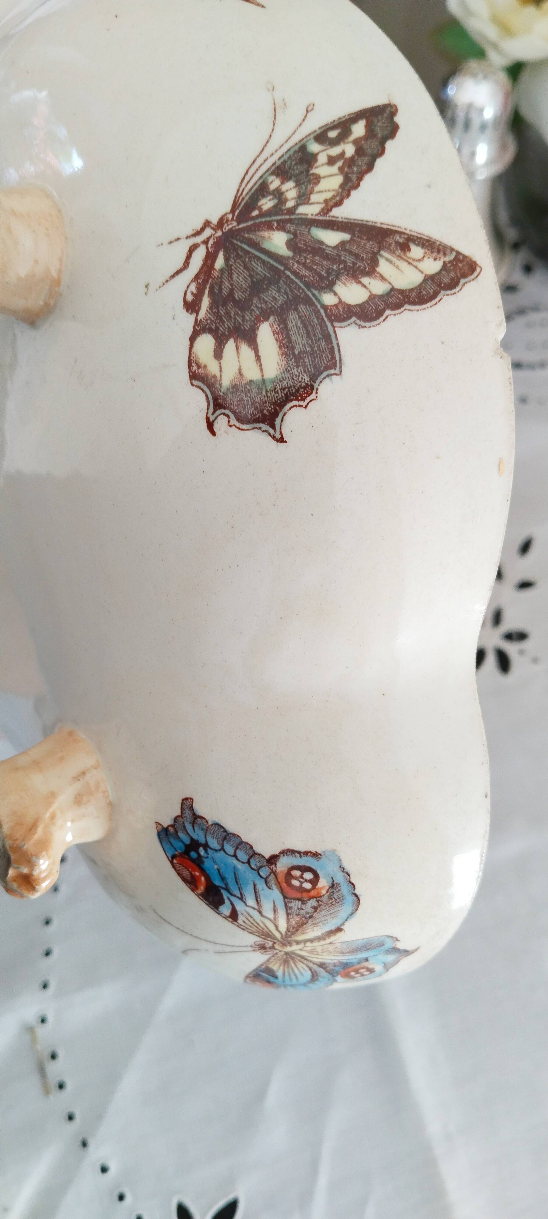 Fruit bowl with polychrome design in Lunéville earthenware