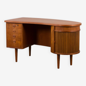 Bureau en teck avec meuble bar Kai Kristiansen, Danemark 1960