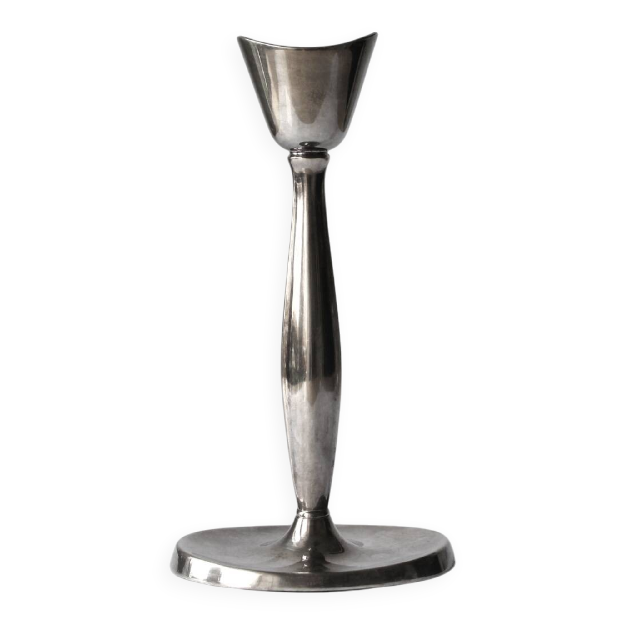 Cohr Silver Plated Candlestick, Denmark, 1960s