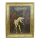 Antique painting Flagellation of Christ with early XIX gilded wooden frame