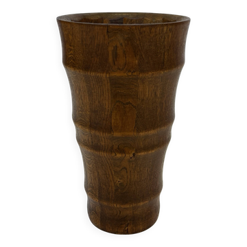 Vintage umbrella holder wooden basket storage 1960 minimalist design