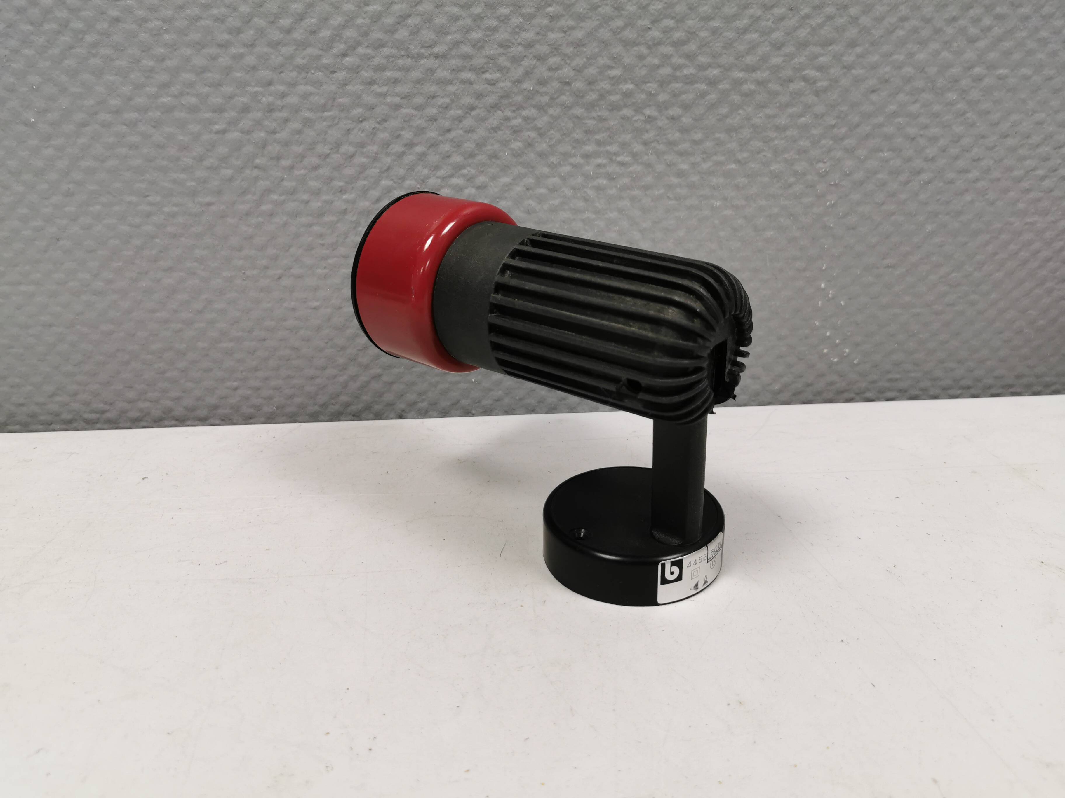 Small vintage wall lamp in hard pressed black and red plastic