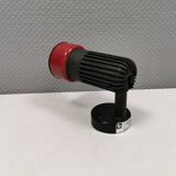 Small vintage wall lamp in hard pressed black and red plastic