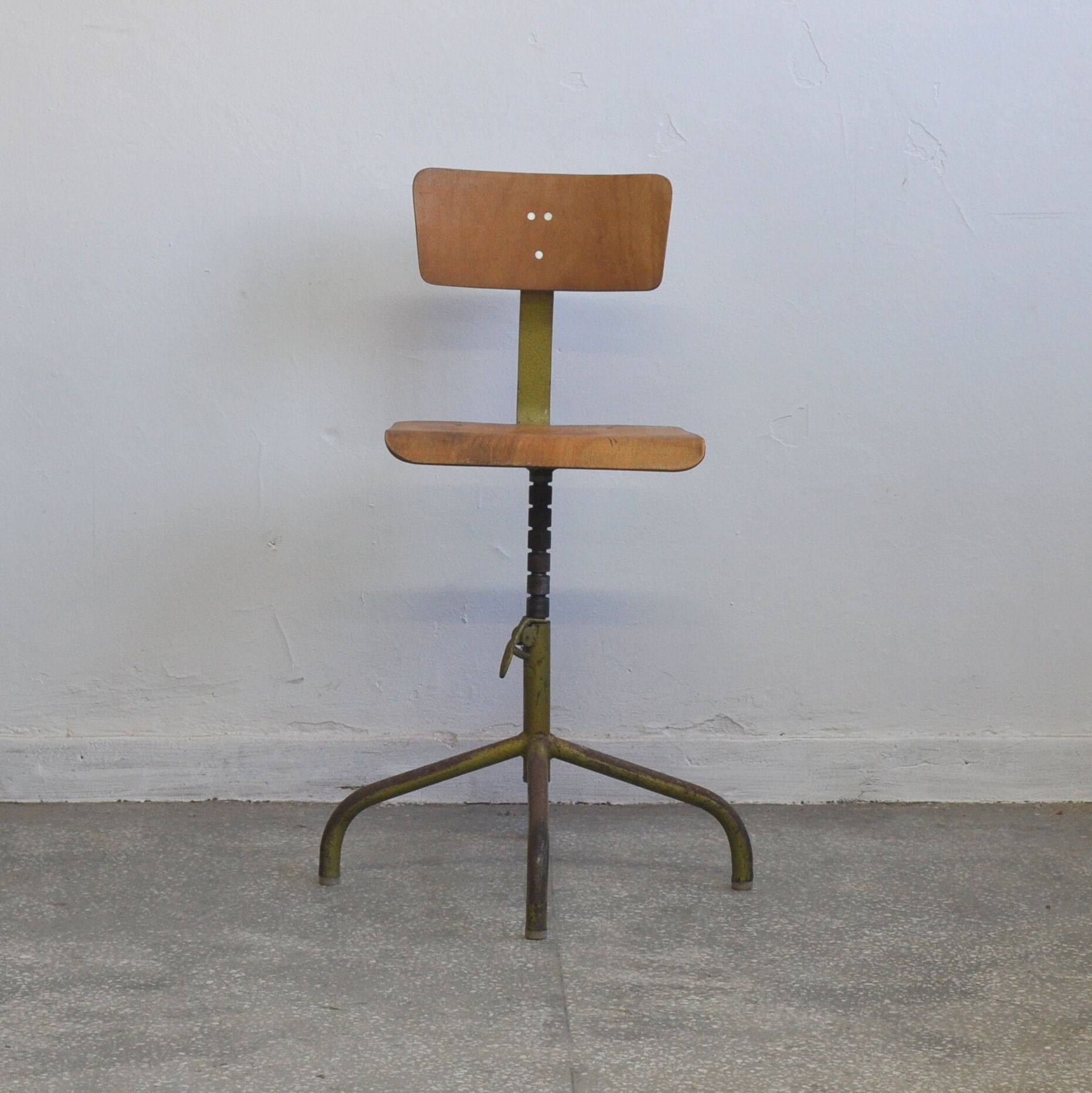 Mid-century polish industrial workshop chair, 1960s