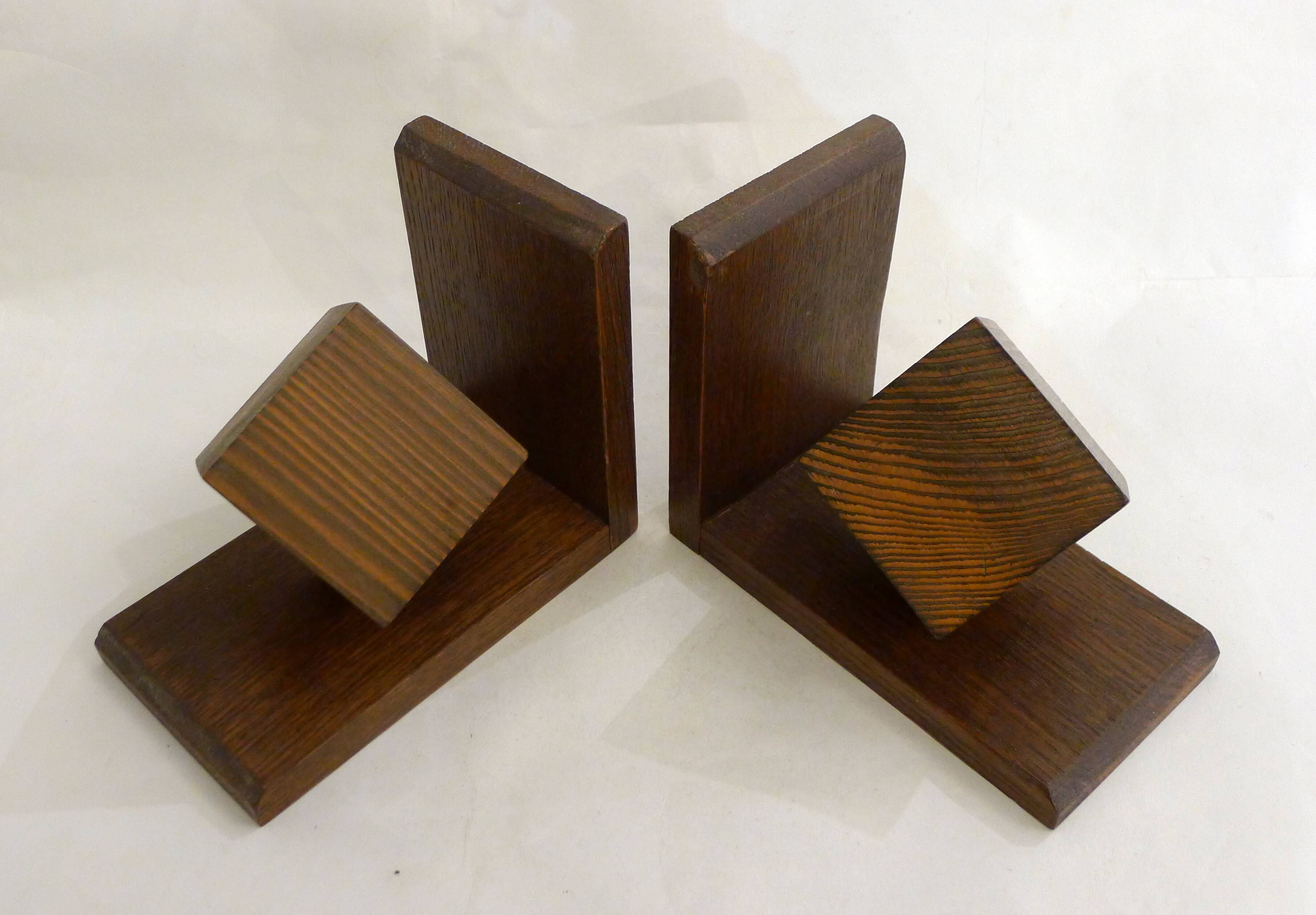 Paire de serres-livres Cubes