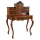 Bureau secrétaire en noyer et placage Louis Philippe antique, 1860