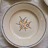 Set of 8 art deco longwy plates