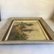 Landscape painting cows oil on canvas signed
