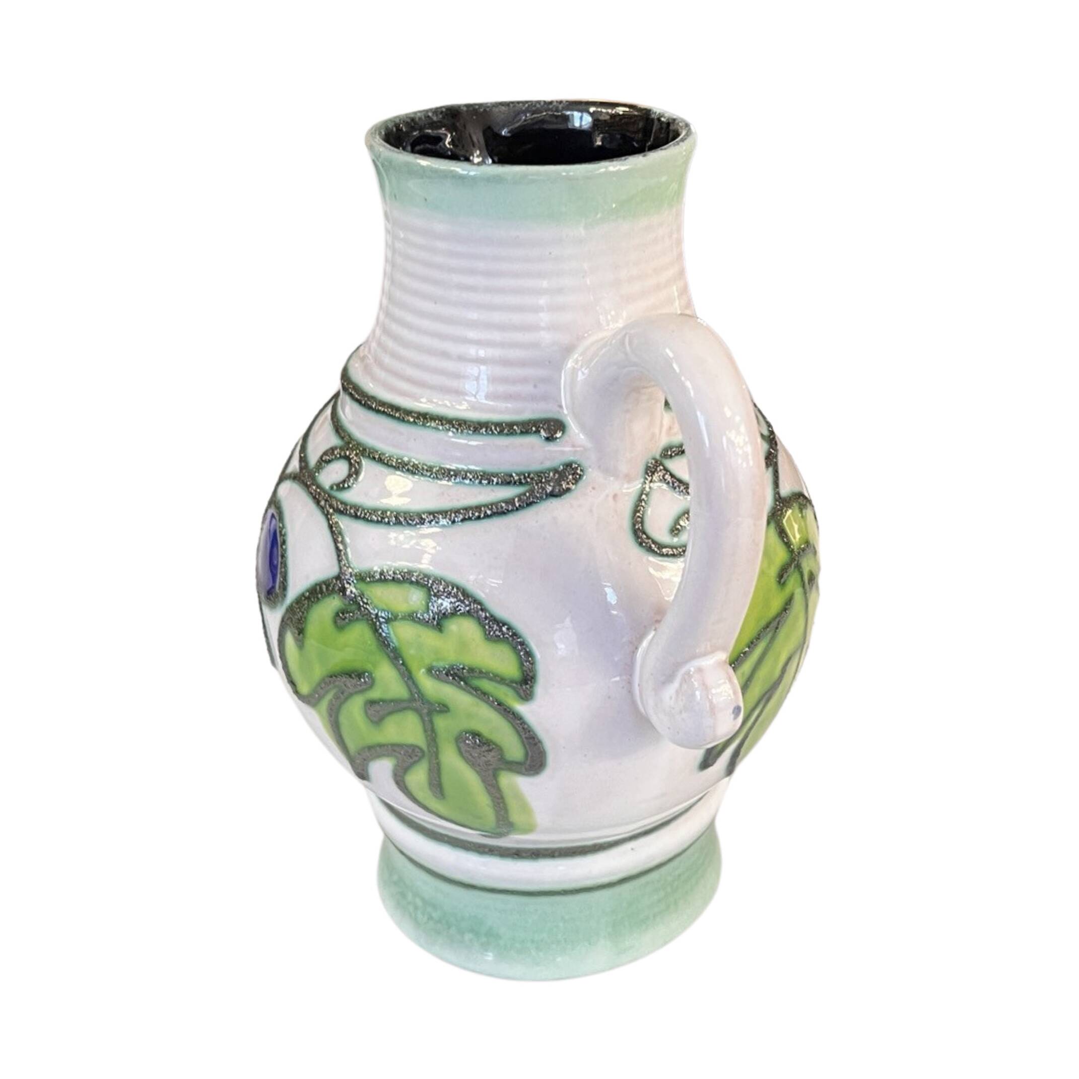 Ceramic jug with handle, Strehla Keramik, Germany, 1970s.