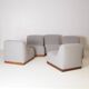 Set of Five Modular reupholstered sofa, 1970