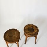 Pair stools signed Baumann