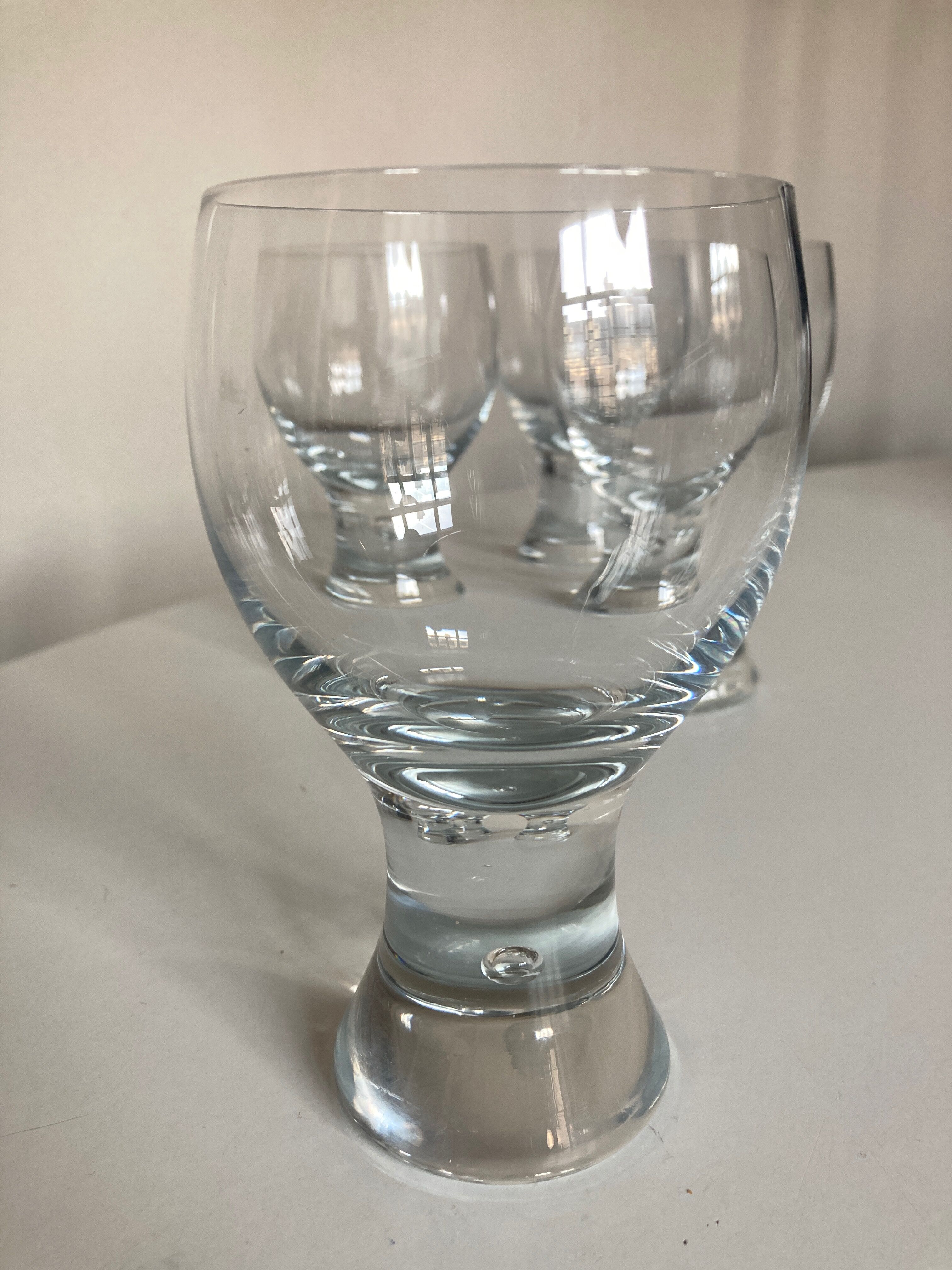 Set of 4 glasses Rondo by Kosta Boda Sweden 1970