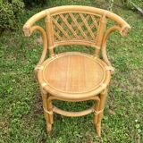 Wicker table and chair