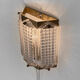 Brass and glass wall light/Sconce by Wiktor Berndt for Flygsfors. Sweden 1960s