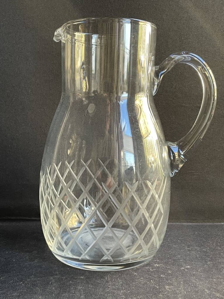 A cut crystal pitcher – Cristalleries Royales de Champagne