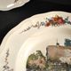 Sarreguemines set of 6 flat plates Obernai village Alsace by Loux