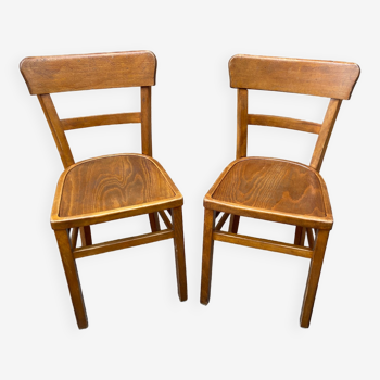 Pair of chairs bistro viennese 50s