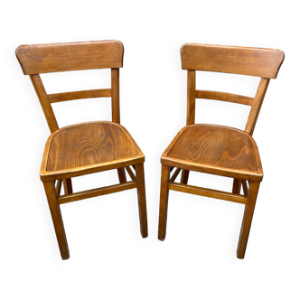 Pair of chairs bistro viennese 50s
