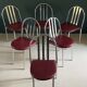 Set of six Mallet Stevens type chairs. 1970s