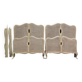 Pair of Louis XV cane beds