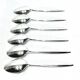 Georg jensen - cypress model - set of 6 table spoons in silver