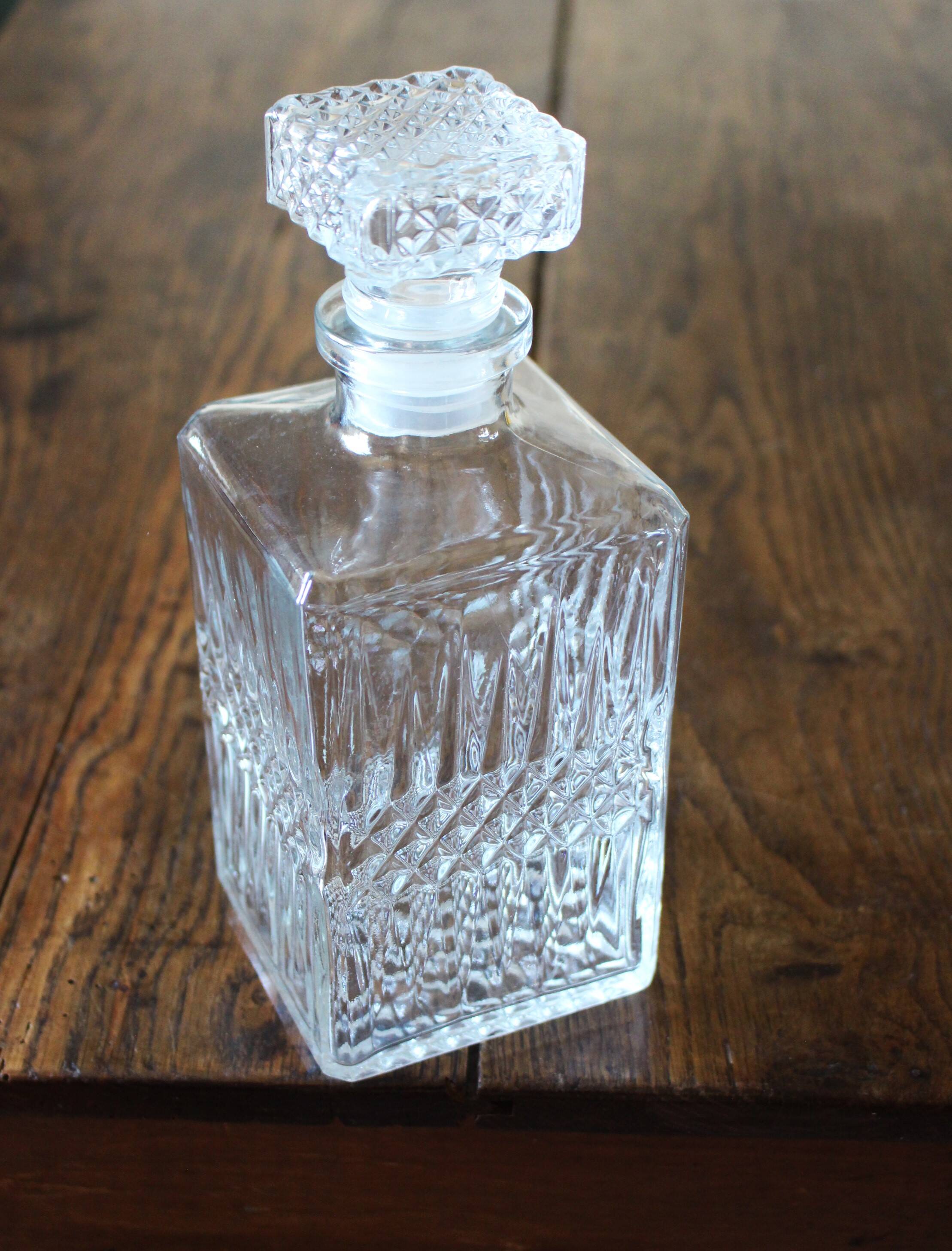 Glass whisky carafe, 80s